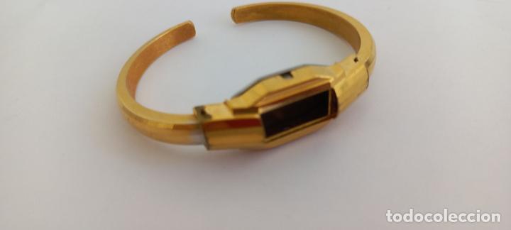 Recambios de relojes: PULSERA O CORREA DORADA DE RELOJ. MARCADO LUNETTE PLAQUE OR. 10 MICRONS FOND ACIER INOXYDABLE