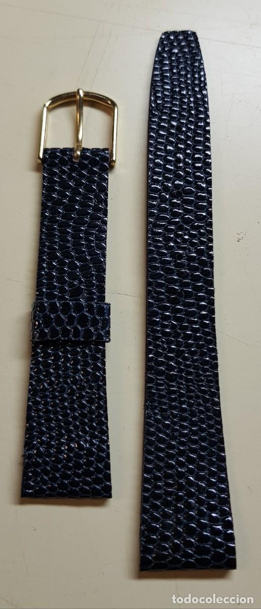 Ersatzteile f&uuml;r Uhren: Correa o pulsera antigua para reloj de 18 mm. Azul (NUEVA)