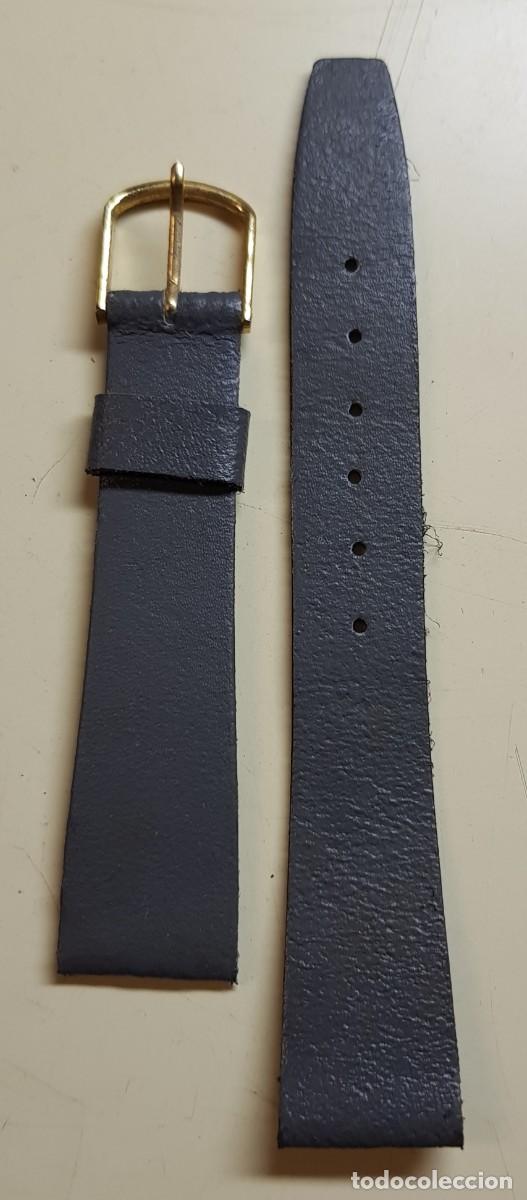Pi&egrave;ces de rechange de montres et horloges: Correa o pulsera antigua para reloj de 18 mm. Gris (NUEVA)
