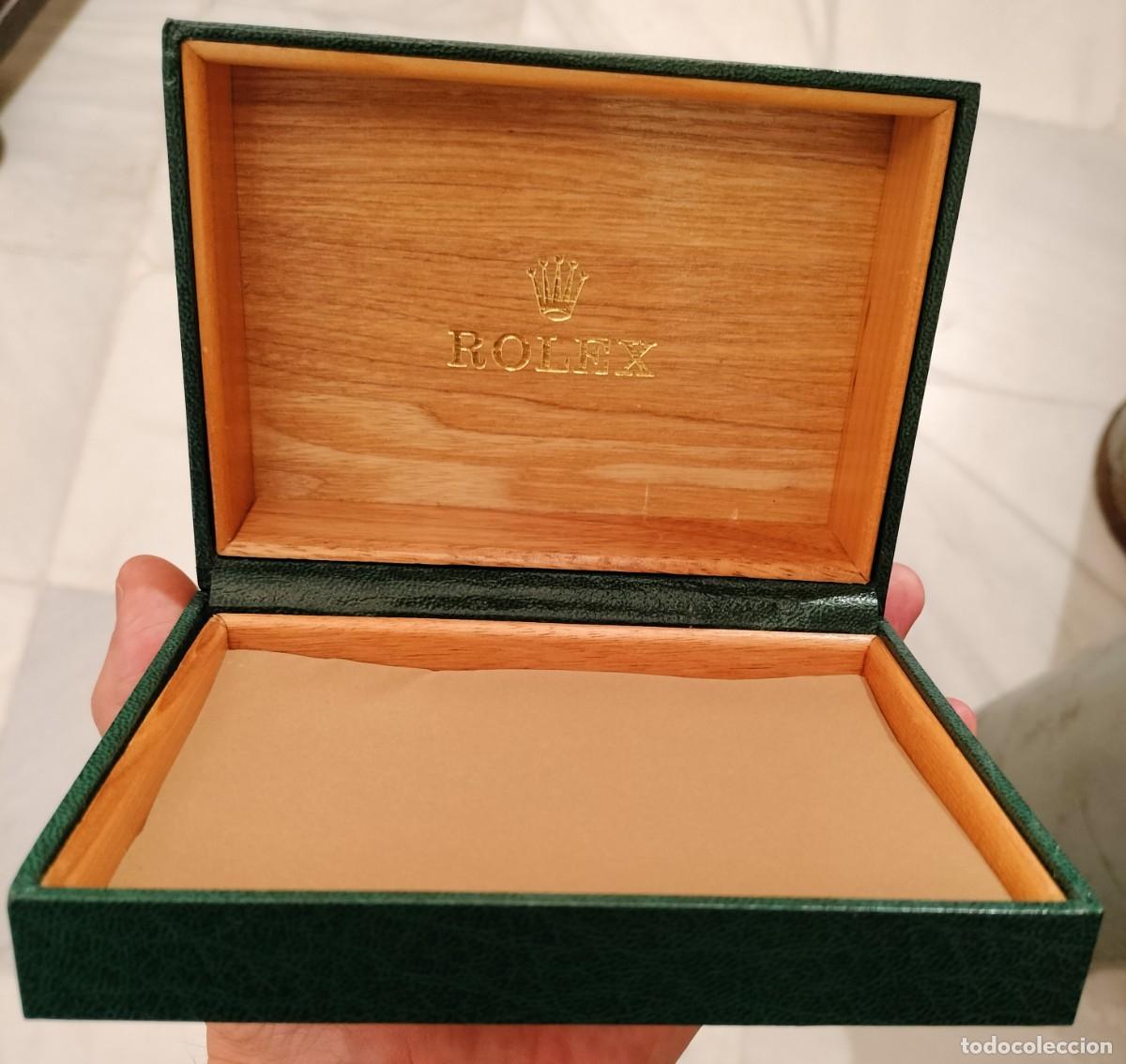 Ersatzteile f&uuml;r Uhren: Caja Rolex madera y piel. Excelente Estado 110 x 146 x 57 mm.