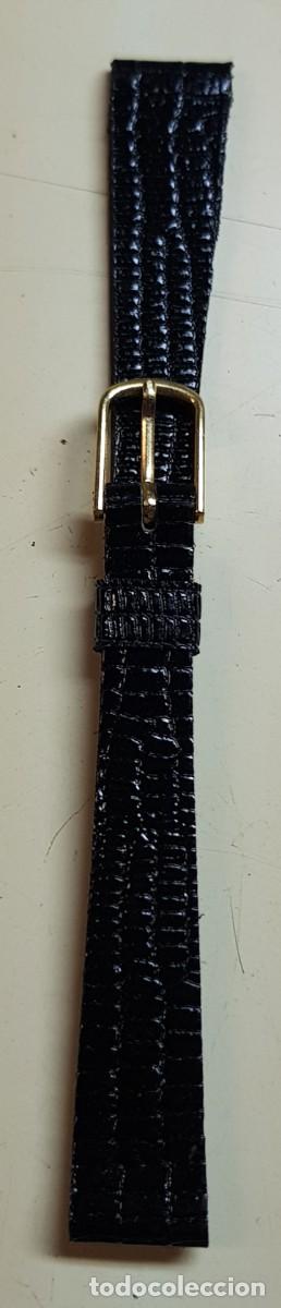 Spare Parts for Watches: Correa o pulsera antigua para reloj de 12 mm. Negra (NUEVA)