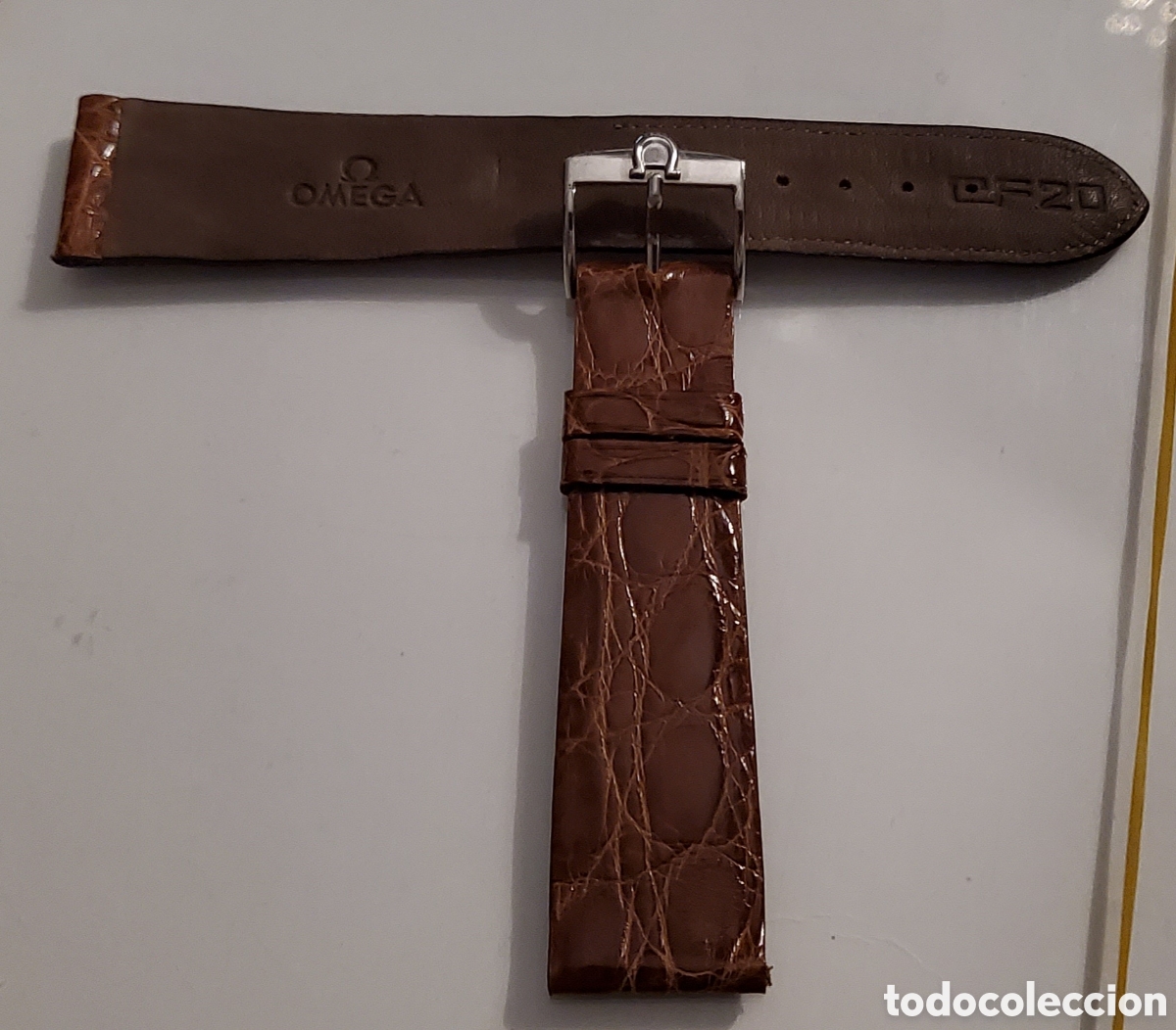 Pe&ccedil;as de reposi&ccedil;&atilde;o de rel&oacute;gios: NOS correa piel Omega 20 mm