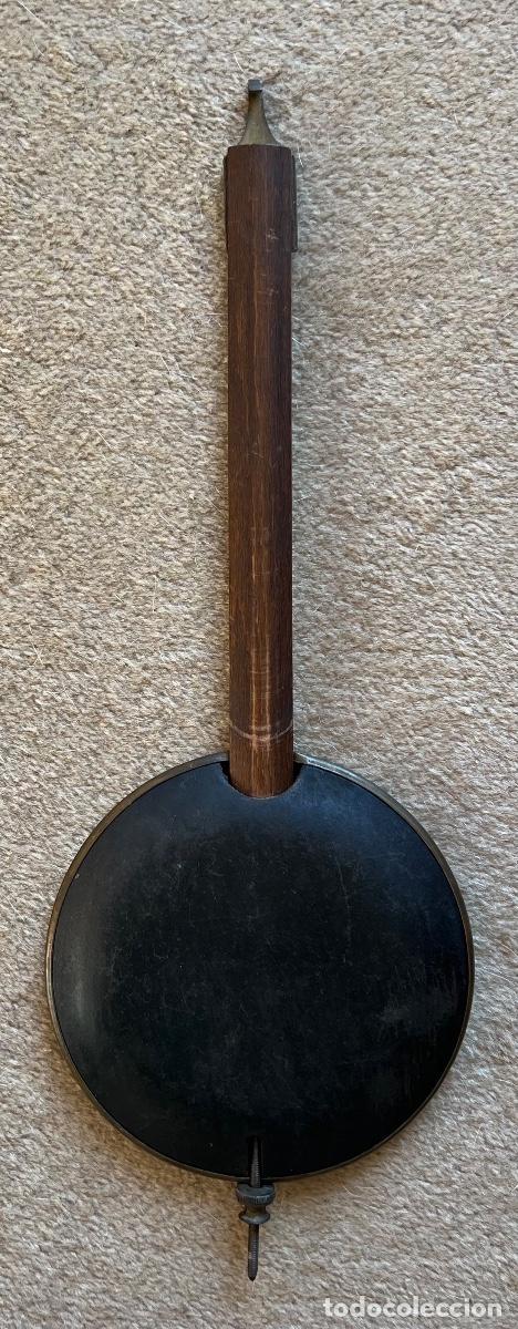 Recambios de relojes: Antiguo pendulo de reloj en madera y lat&oacute;n - Foto 2