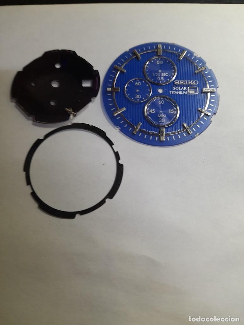 Pi&egrave;ces de rechange de montres et horloges: Seiko - carga solar - V176A - esfera + complementos - 2 fotos - (cd-6990)