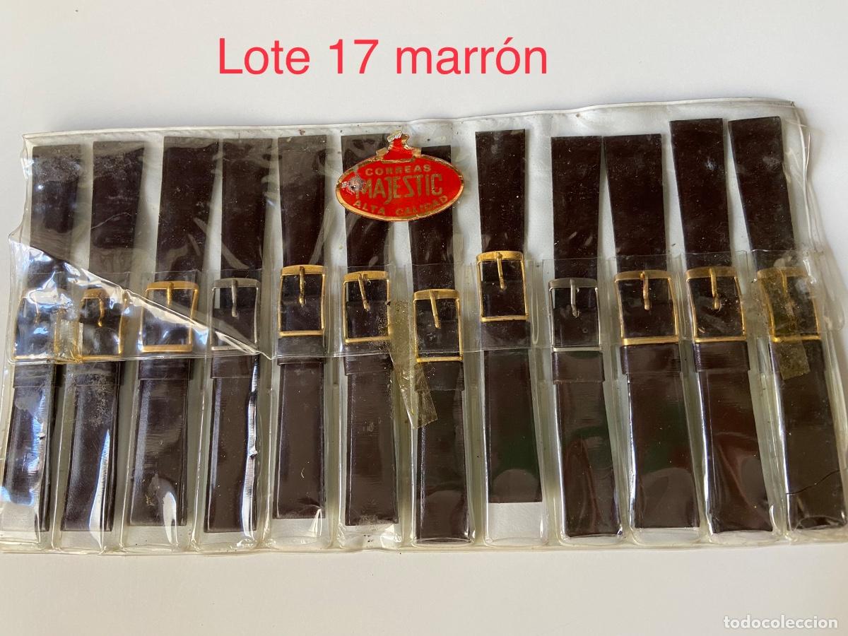 Pe&ccedil;as de reposi&ccedil;&atilde;o de rel&oacute;gios: C-187. Blister de 12 correas de piel genuina para reloj pulsera. Majestic&hellip;