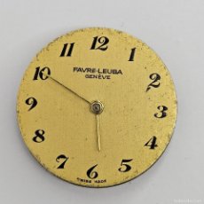 Recambios de relojes: MAQUINARIA RELOJ FAVRE LEUBA GENEVE-CALIBRE ETA 2512-SWISS-17 JEWELS-ESFERA-AGUJAS- Ø 22 MM-AÑOS 60