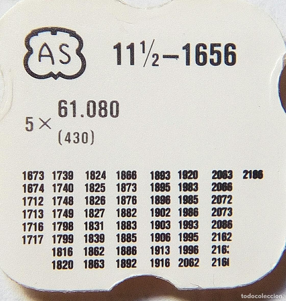 Recambios de relojes: ⏰ REPUESTO ORIGINAL AS 1656 ................... - Foto 2