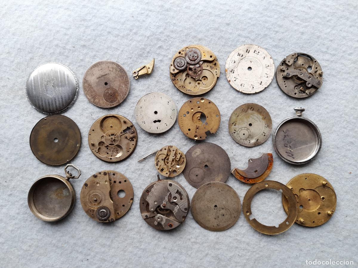 Ricambi di orologi: Lote de Piezas para Relojes de Bolsillo Antiguos