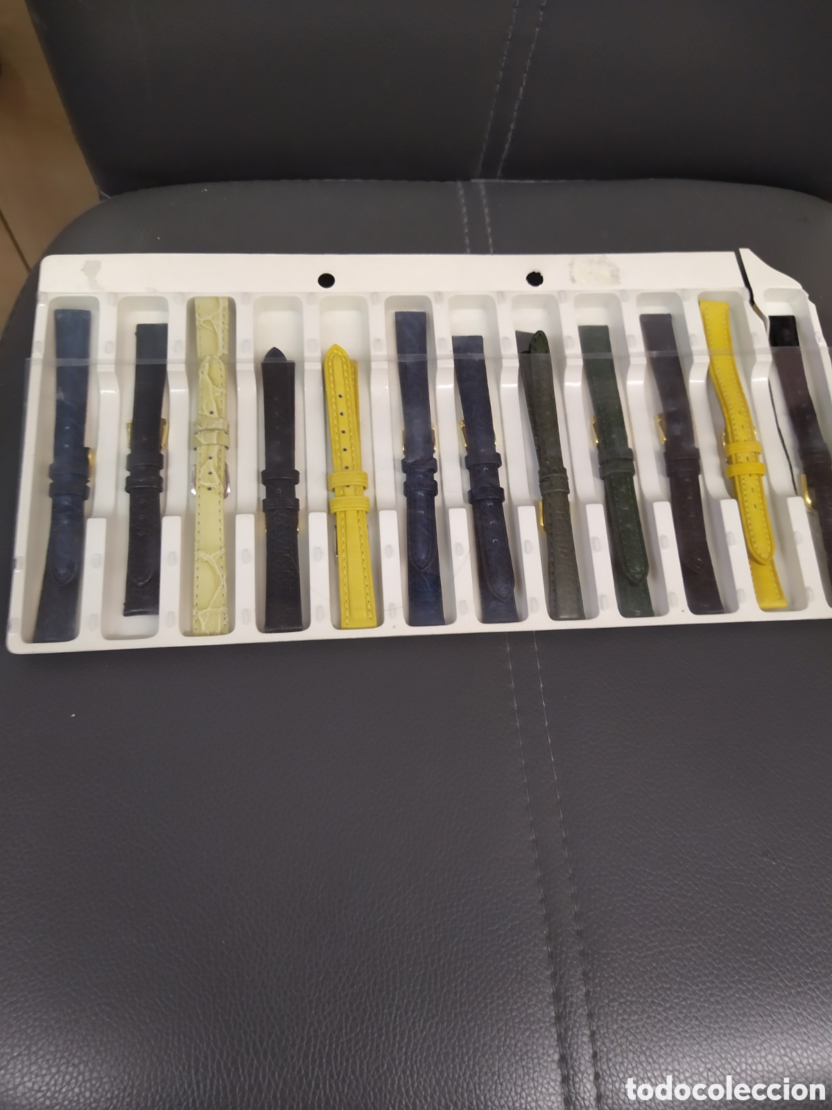 Pi&egrave;ces de rechange de montres et horloges: 12 correas de reloj de piel del n&uacute;mero 12, nuevas en su estuche