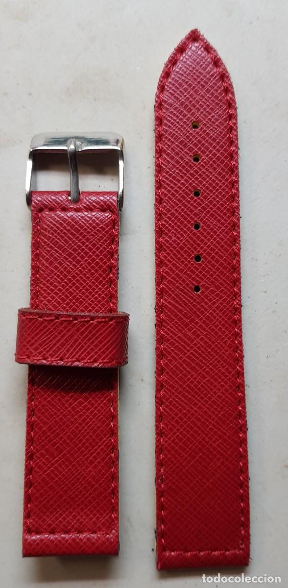 Spare Parts for Watches: Correa o pulsera para reloj Acu&aacute;ticas de 20 mm. Roja (NUEVA)