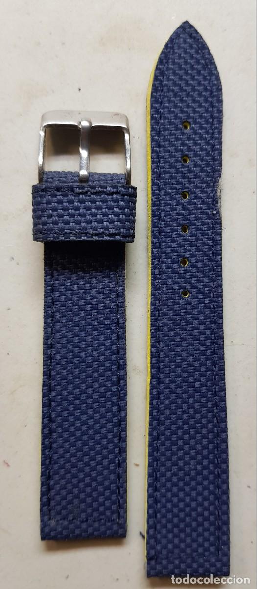 Spare Parts for Watches: Correa o pulsera para reloj Acu&aacute;ticas de 18 mm. Azul (NUEVA)