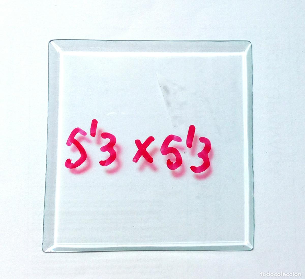 Pe&ccedil;as de reposi&ccedil;&atilde;o de rel&oacute;gios: ⏰ CRISTAL BOMBE BISELADO DE 5,3 cm. x 5,3 cm. PARA RELOJ, RADIO O APARATO.