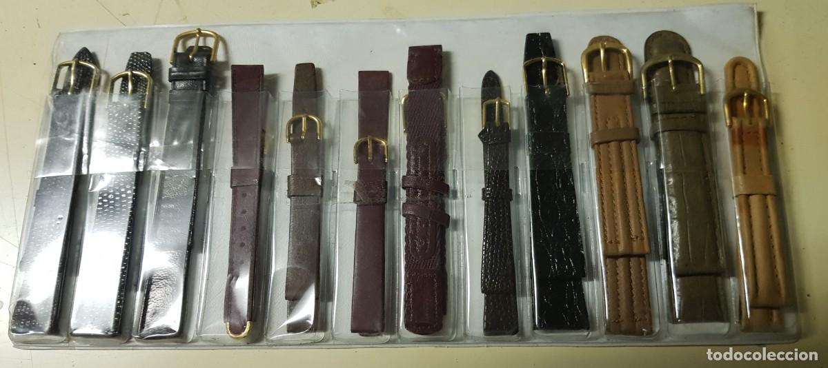 Ersatzteile f&uuml;r Uhren: Lote de 12 correas para reloj con estuche