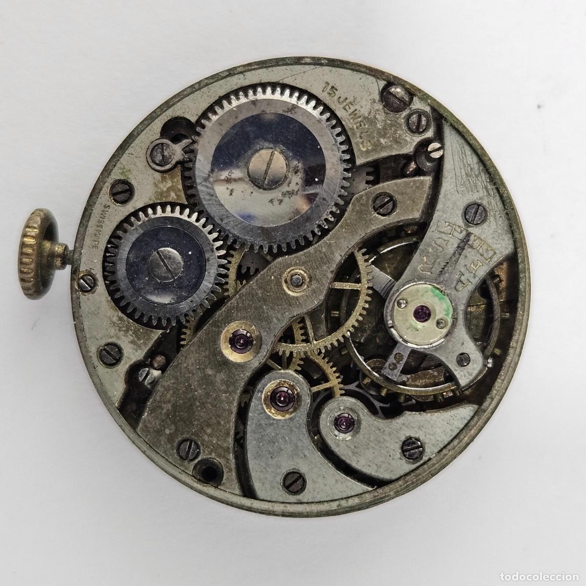 Pi&egrave;ces de rechange de montres et horloges: MAQUINARIA RELOJ EDOX-CALIBRE-SWISS MADE-15 JEWELS-ESFERA-CORONA-CABALLERO-A&Ntilde;OS 40-HOMBRE