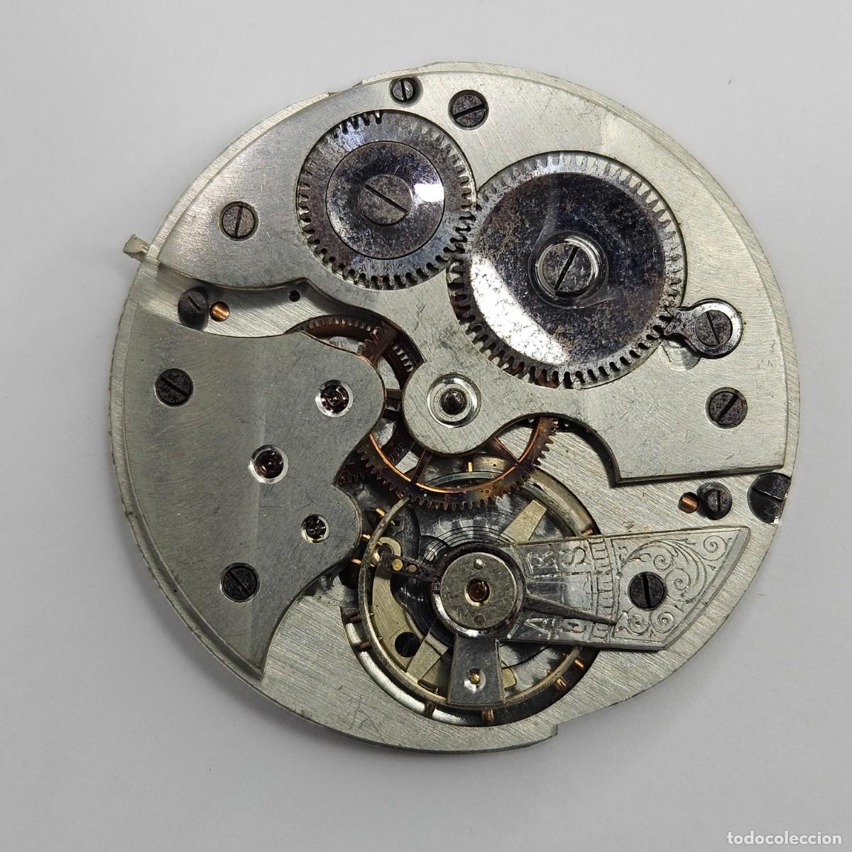 Pi&egrave;ces de rechange de montres et horloges: MAQUINARIA DE ANTIGUO RELOJ DE BOLSILLO-ESFERA DORADA-AGUJAS-DIAMETRO &Oslash; 41 MM-CALIBRE-PPIOS. 1900
