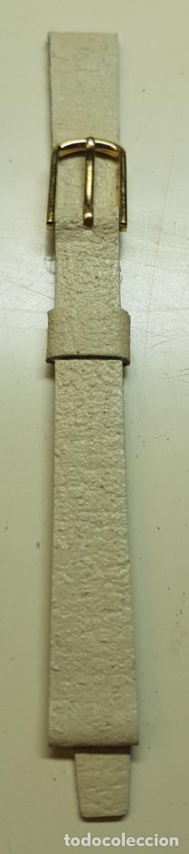 Pi&egrave;ces de rechange de montres et horloges: Correa o pulsera de cuero Beig de 10 mm. (NUEVA)
