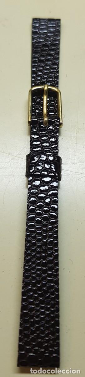 Pi&egrave;ces de rechange de montres et horloges: Correa o pulsera de cuero Marr&oacute;n de 10 mm. (NUEVA)