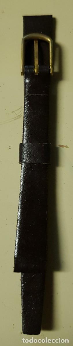 Pe&ccedil;as de reposi&ccedil;&atilde;o de rel&oacute;gios: Correa o pulsera de Cuero Marr&oacute;n de 10 mm. (NUEVA)