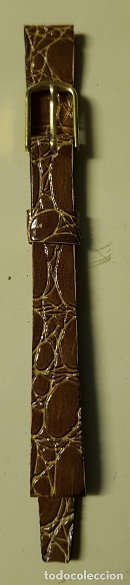 Spare Parts for Watches: Correa o pulsera de Cuero Marr&oacute;n de 10 mm. (NUEVA)