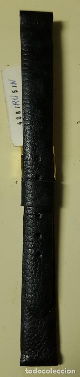 Spare Parts for Watches: Correa o pulsera de Cuero Negra de 12 mm. (NUEVA)