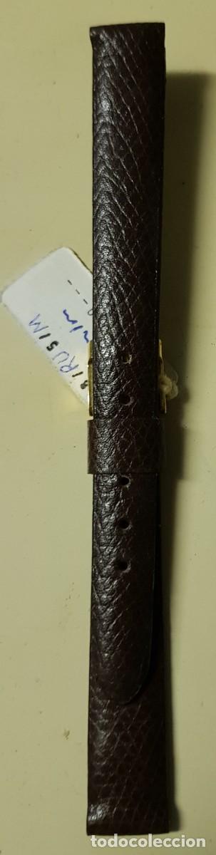 Spare Parts for Watches: Correa o pulsera de Cuero Marr&oacute;n de 12 mm. (NUEVA)