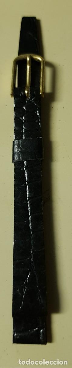 Spare Parts for Watches: Correa o pulsera de Cuero Negra de 10 mm. (NUEVA)