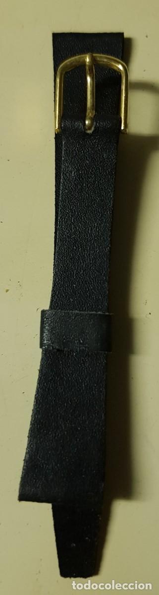 Spare Parts for Watches: Correa o pulsera de Cuero Negra de 14 mm. (NUEVA)