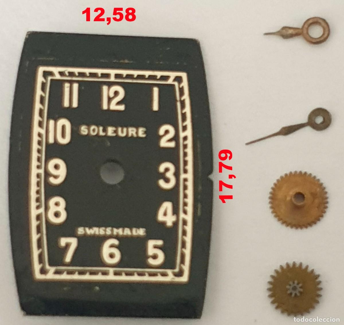 Ricambi di orologi: DIAL + AGUJAS + ENGRANAJES DE RELOJ SOLEURE - FOTO REAL AMPLIADA - X