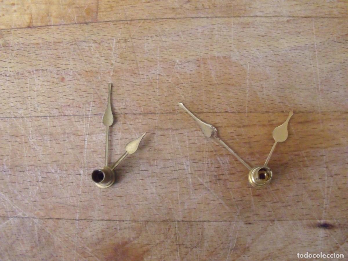 Ricambi di orologi: 1 par de agujas saetas doradas para maquinaria paris reloj sobremesa-lote 592-varias medidas