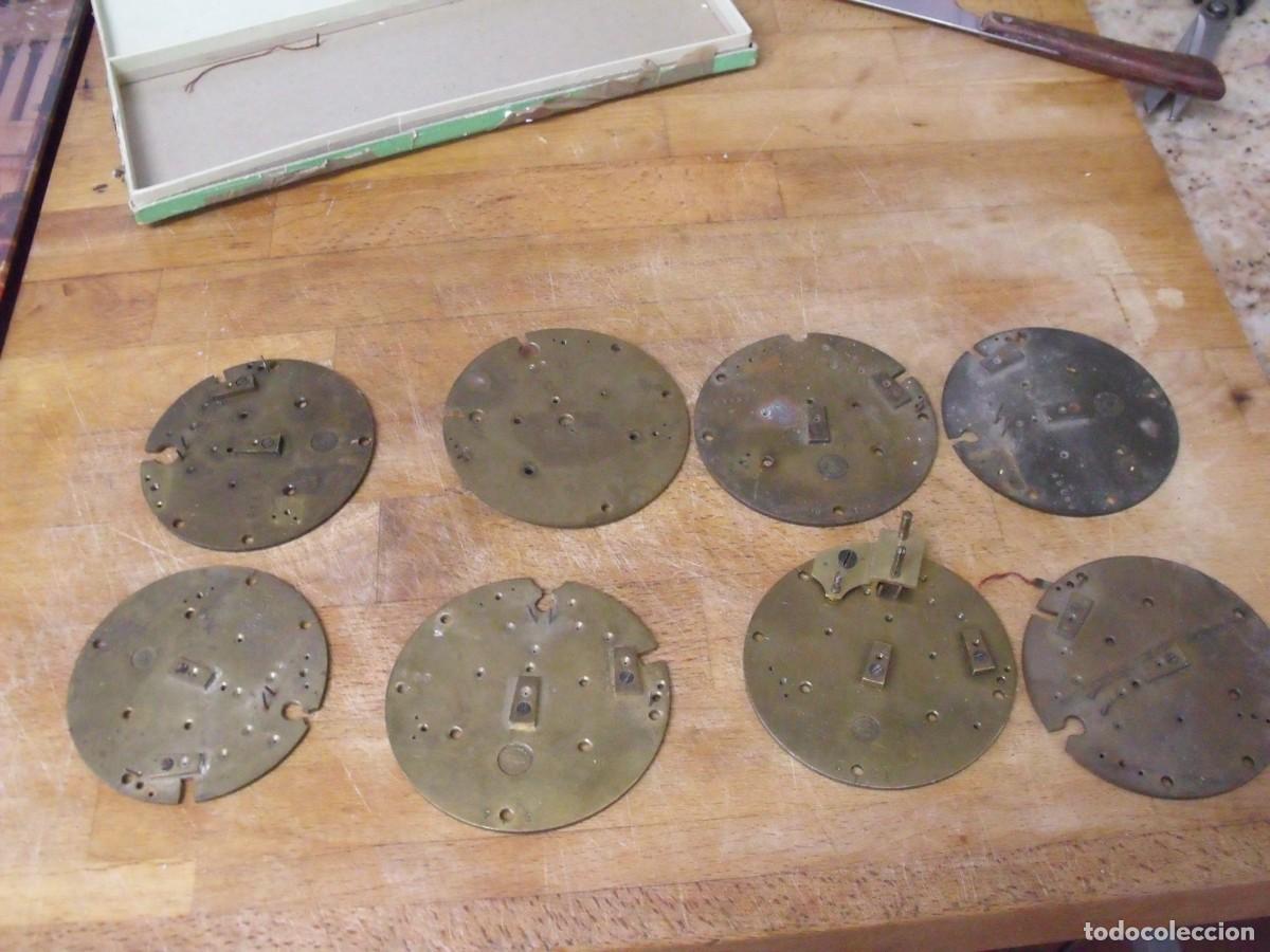 Ricambi di orologi: 8 PLETINAS PARA MAQUINARIAS PARIS RELOJ SOBREMESA-LOTE 592