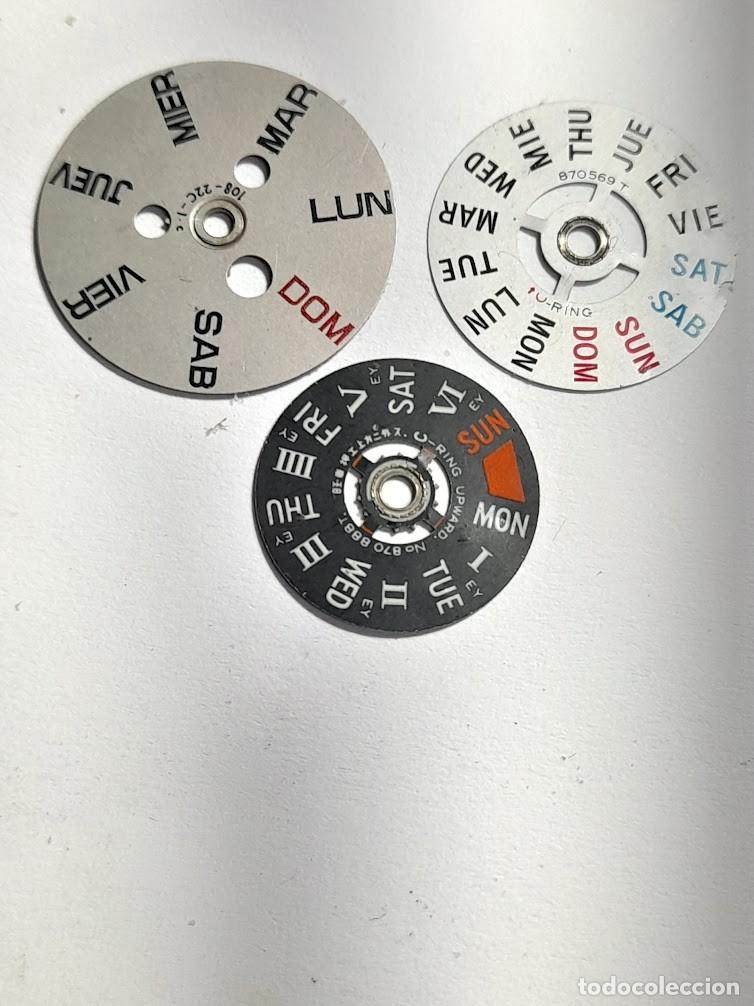 Spare Parts for Watches: Seiko - 3 discos dietario 3 medidas - (cd-6565)