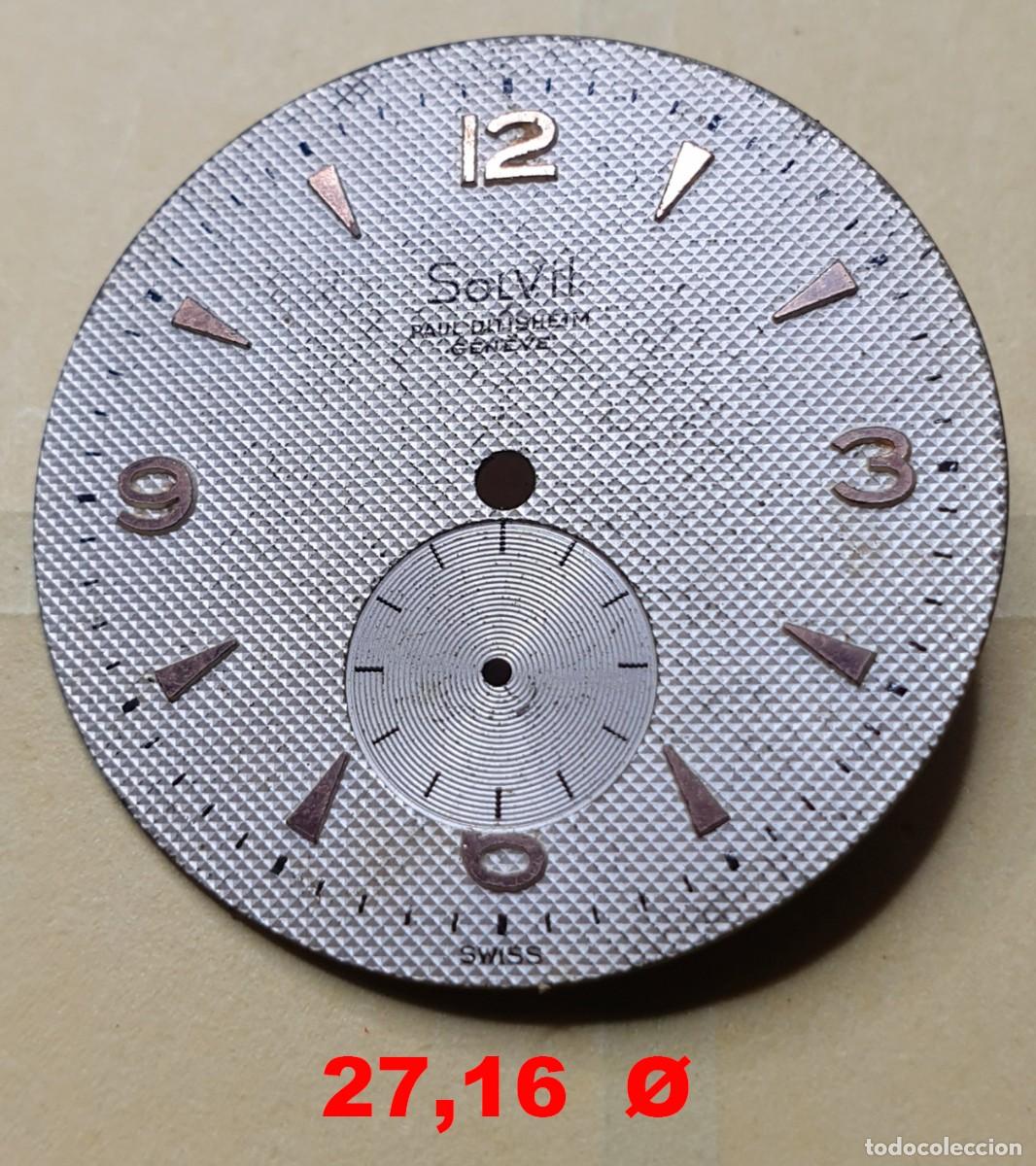 Spare Parts for Watches: ESFERA DE RELOJ SOLVII - RAUL DITISHEIM - VER LAS MEDIDAS EN LAS FOTOS - FOTO REAL AMPLIADA - X