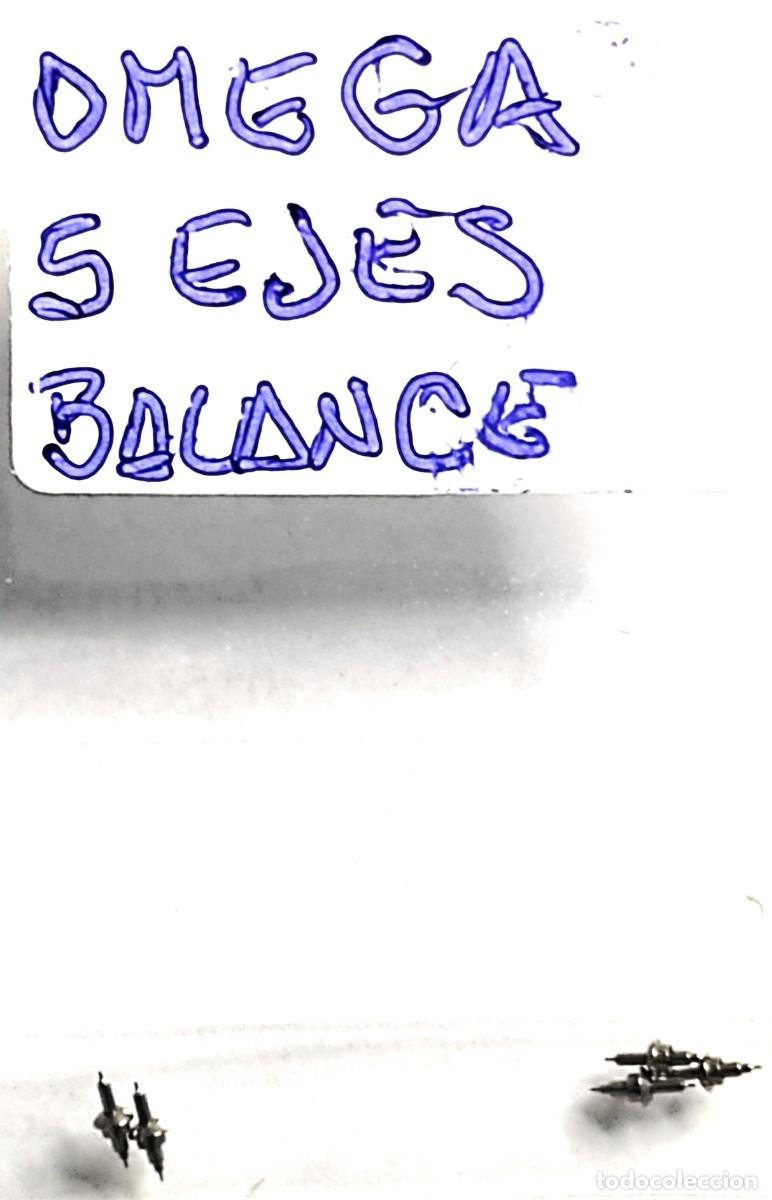 Pi&egrave;ces de rechange de montres et horloges: OMEGA - LOTE 5 EJES DE BALANCE