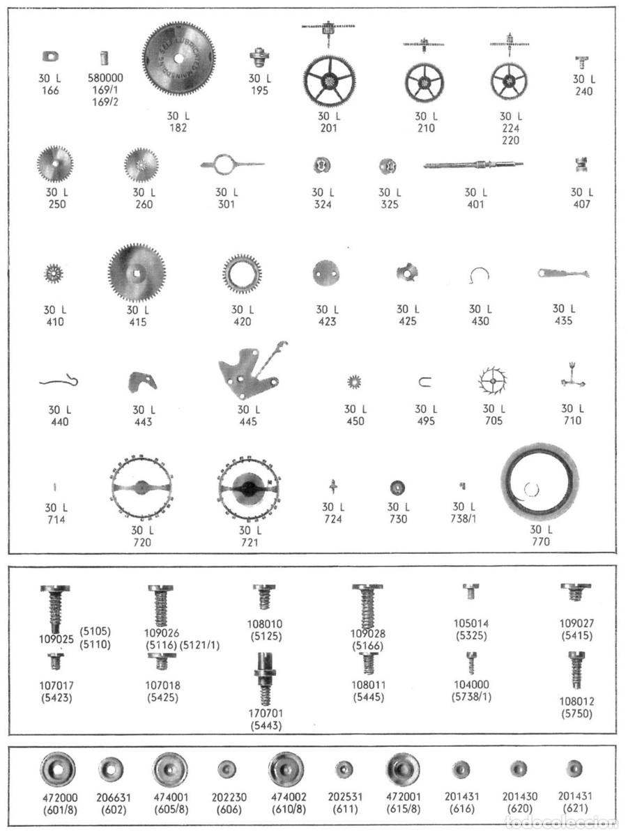 Pi&egrave;ces de rechange de montres et horloges: LONGINES 30 L , Solo se vende Piezas de repuestos sueltas originales &rdquo;