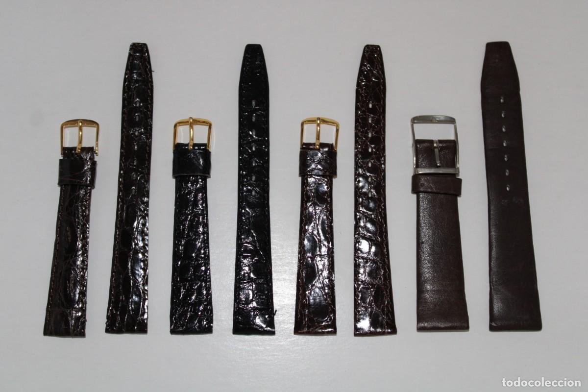 Spare Parts for Watches: 4 CORREAS DE PIEL PARA RELOJ DE PULSERA. VINTAGE
