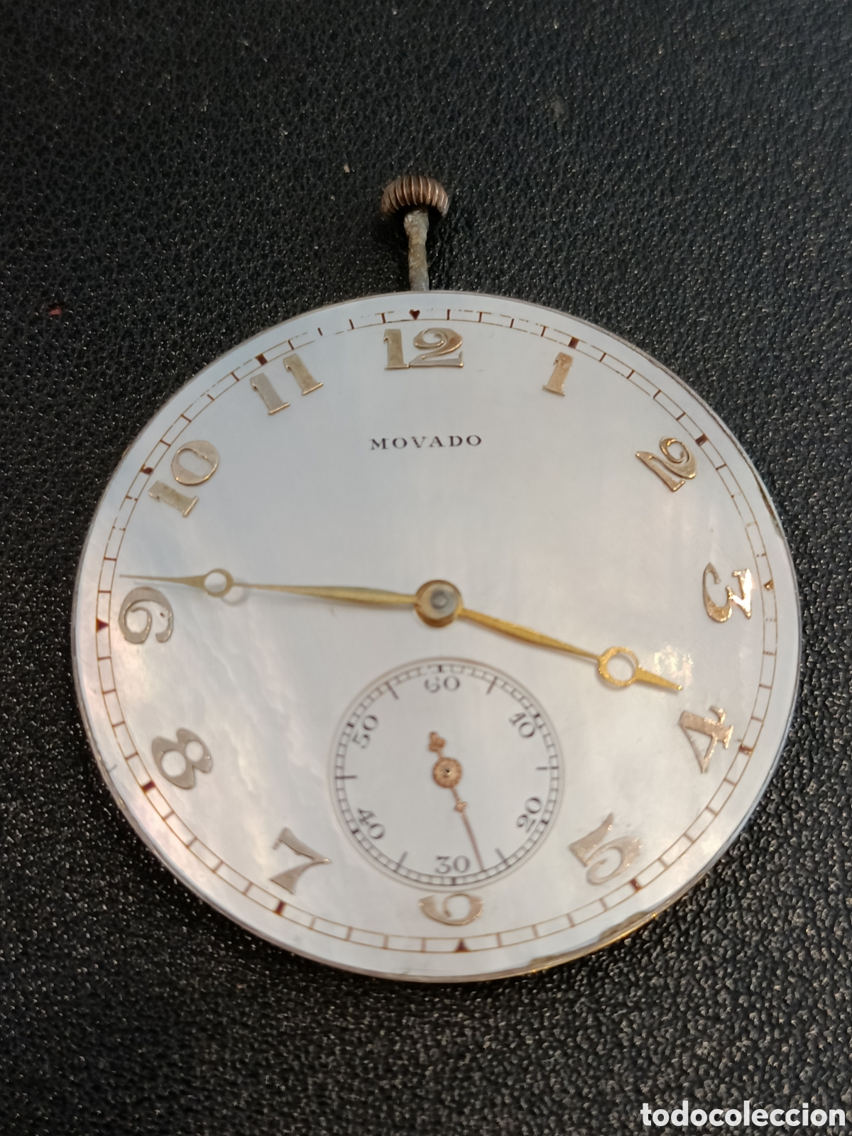 Ersatzteile f&uuml;r Uhren: Maquinaria de Movado con esfera de n&aacute;car y numeraci&oacute;n de oro.