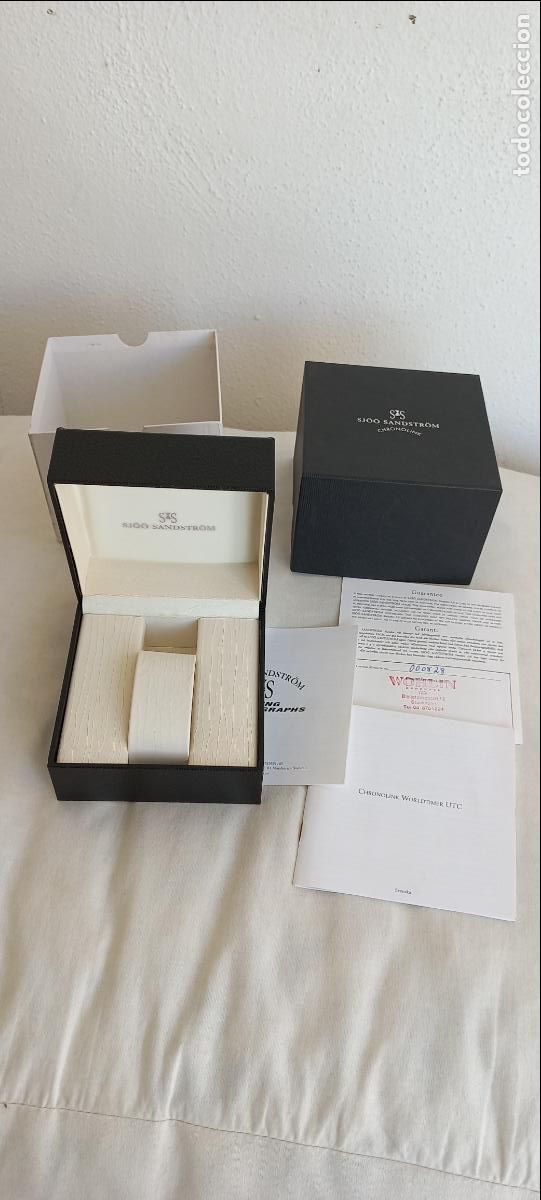 Spare Parts for Watches: CAJA O ESTUCHE DE RELOJ. SJ&Ouml;&Ouml; SANDSTR&Ouml;M CHRONOLINK. CON MANUAL Y GARANTIA. Leer descripci&oacute;n.