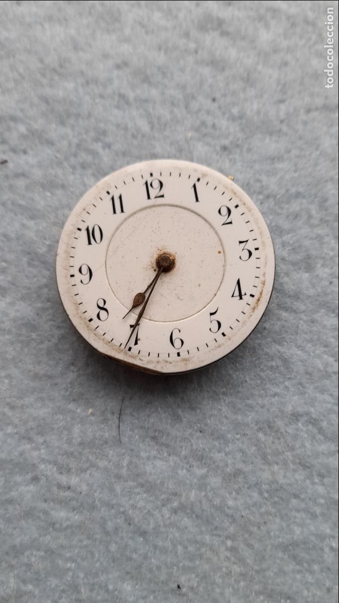 Recambios de relojes: M&aacute;quina + Esfera para Reloj de Bolsillo Antiguo.