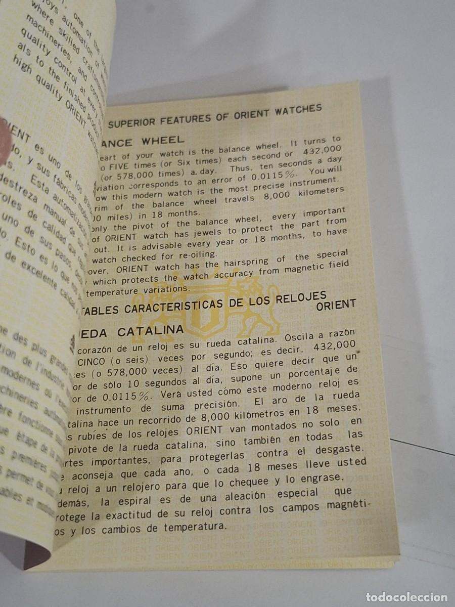 Recambios de relojes: Certificado de garant&iacute;a orient - Foto 8
