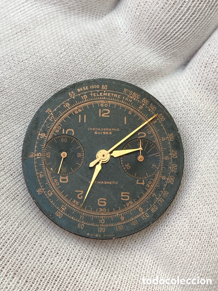 Pe&ccedil;as de reposi&ccedil;&atilde;o de rel&oacute;gios: Calibre reloj Landeron 248 esfera negra