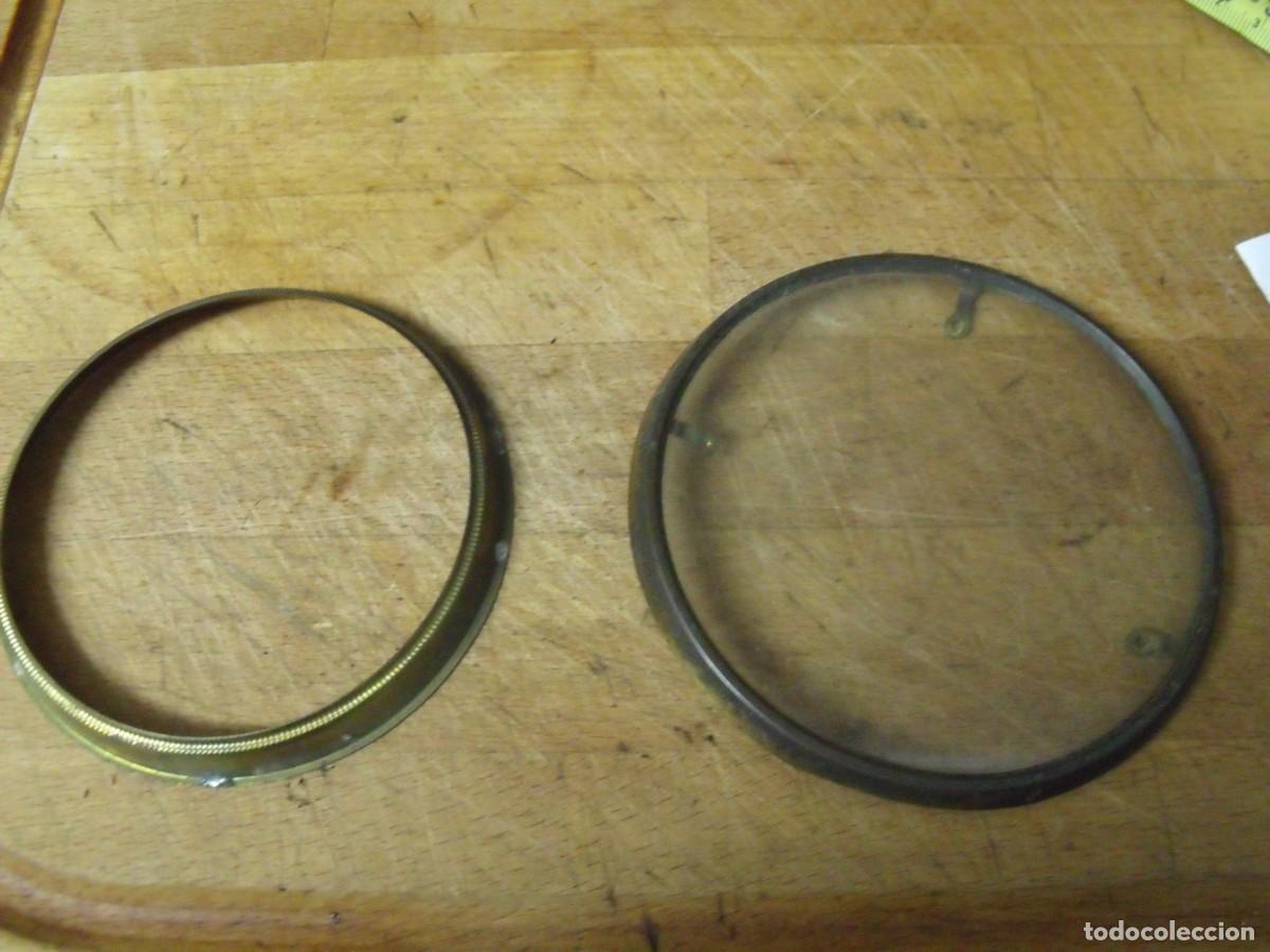 Recambios de relojes: 2 cerquillos para relojes sobremesa- 1 cristal -lote 609