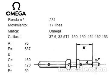 Ricambi di orologi: TIJA RELOJ OMEGA - CALIBRE 28, 28SC, 360, 361, 370, 371, 372, 30.10RA... - Movimiento: 10,5 l&iacute;ne - X