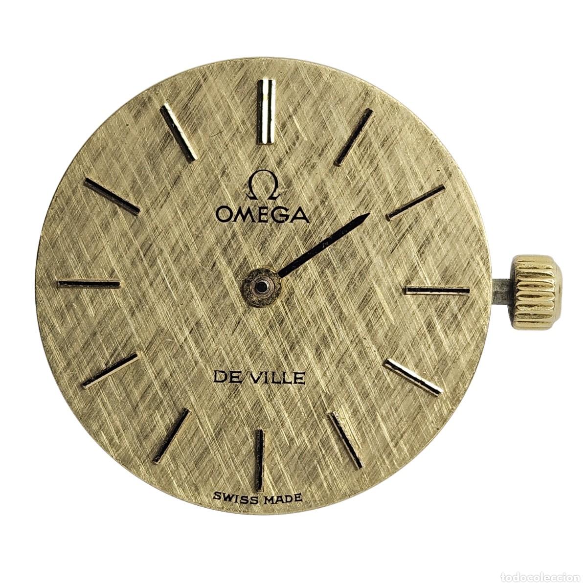 Recambios de relojes: MAQUINARIA RELOJ OMEGA DE VILLE 625-CALIBRE-ESFERA TEXTURIZADA COLOR ORO-AGUJAS-CORONA ZAFIRO-A&Ntilde;O 70