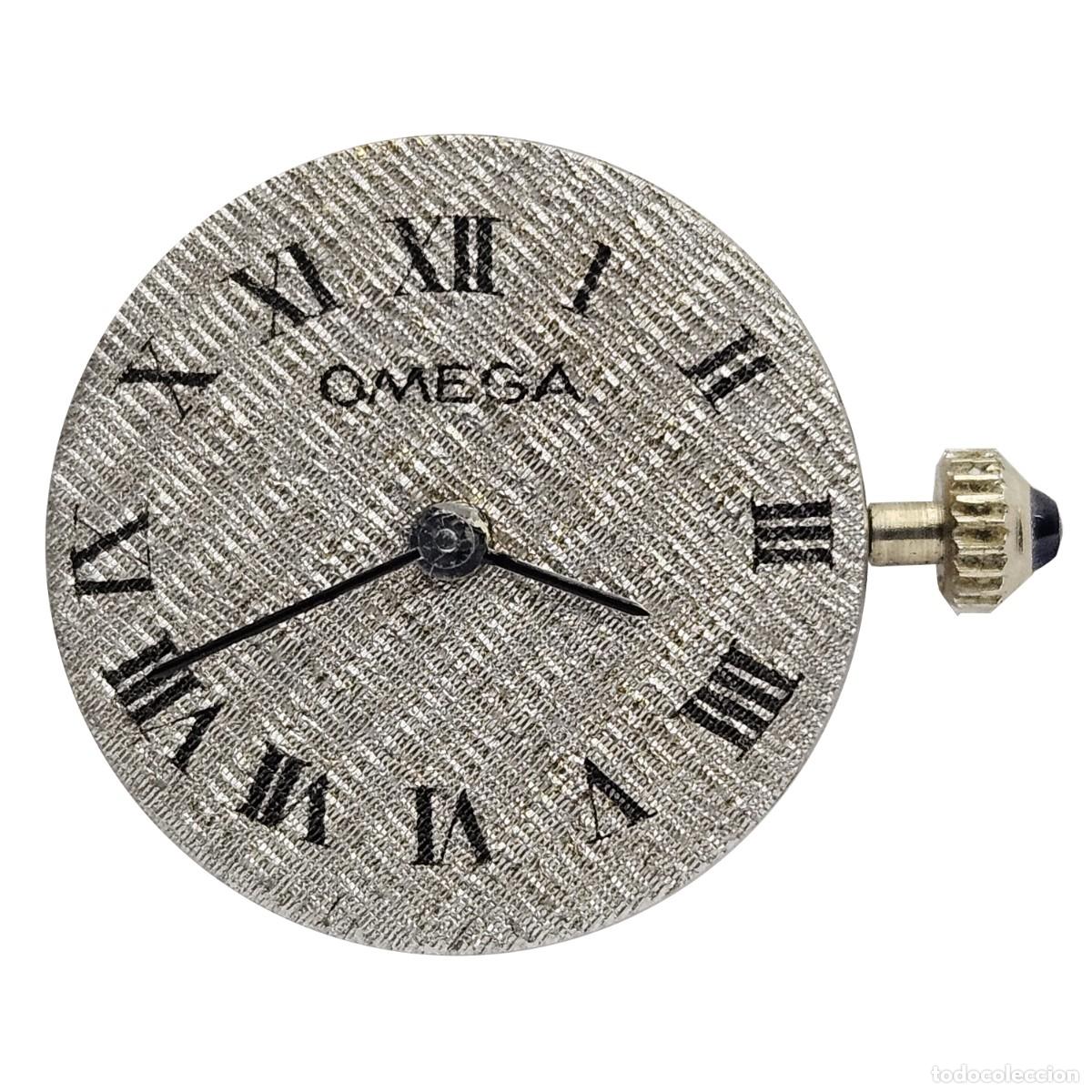 Recambios de relojes: MAQUINARIA RELOJ OMEGA 620-&Omega;-1-CALIBRE-ESFERA COLOR ORO BLANCO-AGUJAS-TIJA-CORONA ZAFIRO-A&Ntilde;OS 60