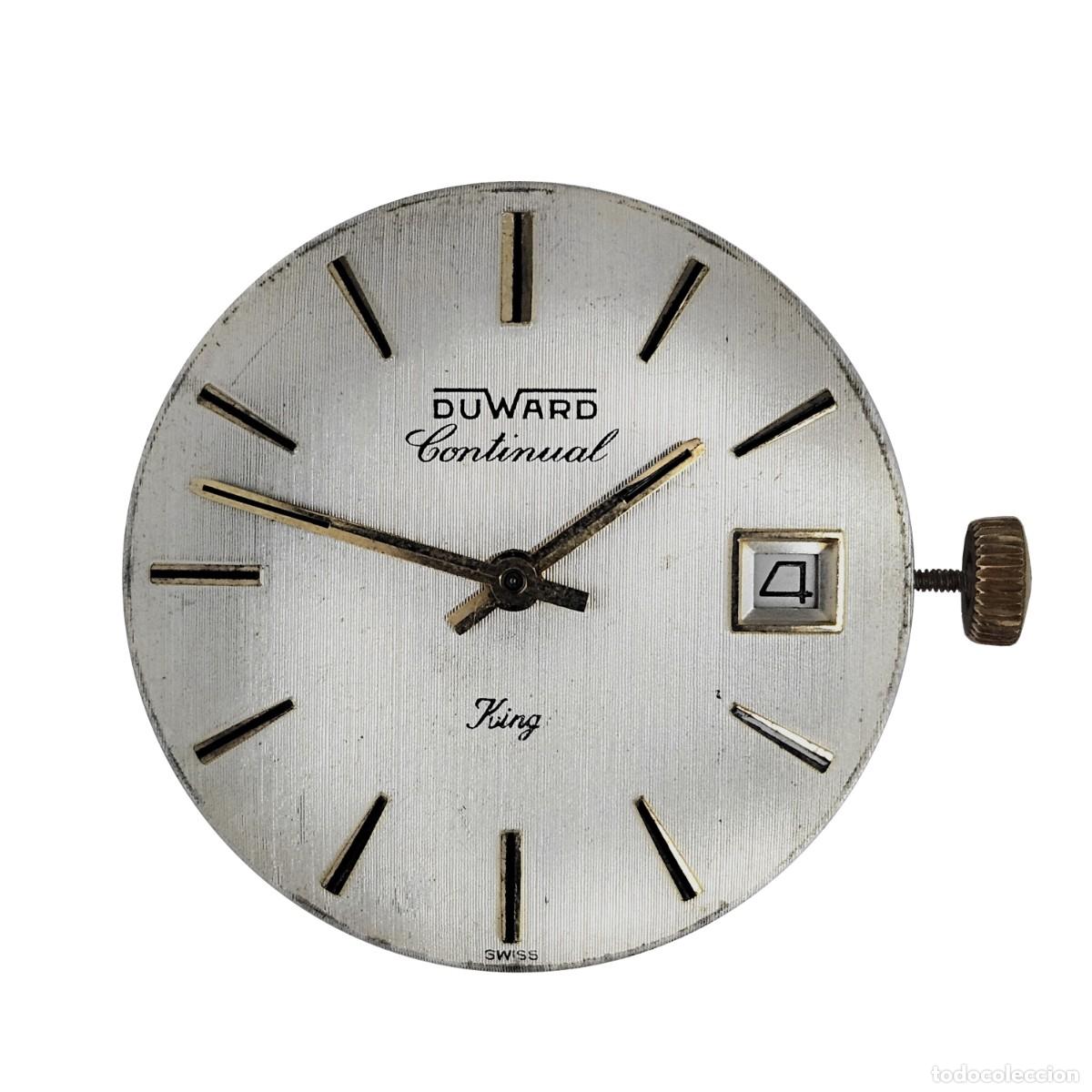 Pi&egrave;ces de rechange de montres et horloges: MAQUINARIA RELOJ AUTOMATICO DUWARD CONTINUAL KING-CALIBRE ETA 2472-17 JEWELS-ESFERA-A&Ntilde;OS 60-HOMBRE