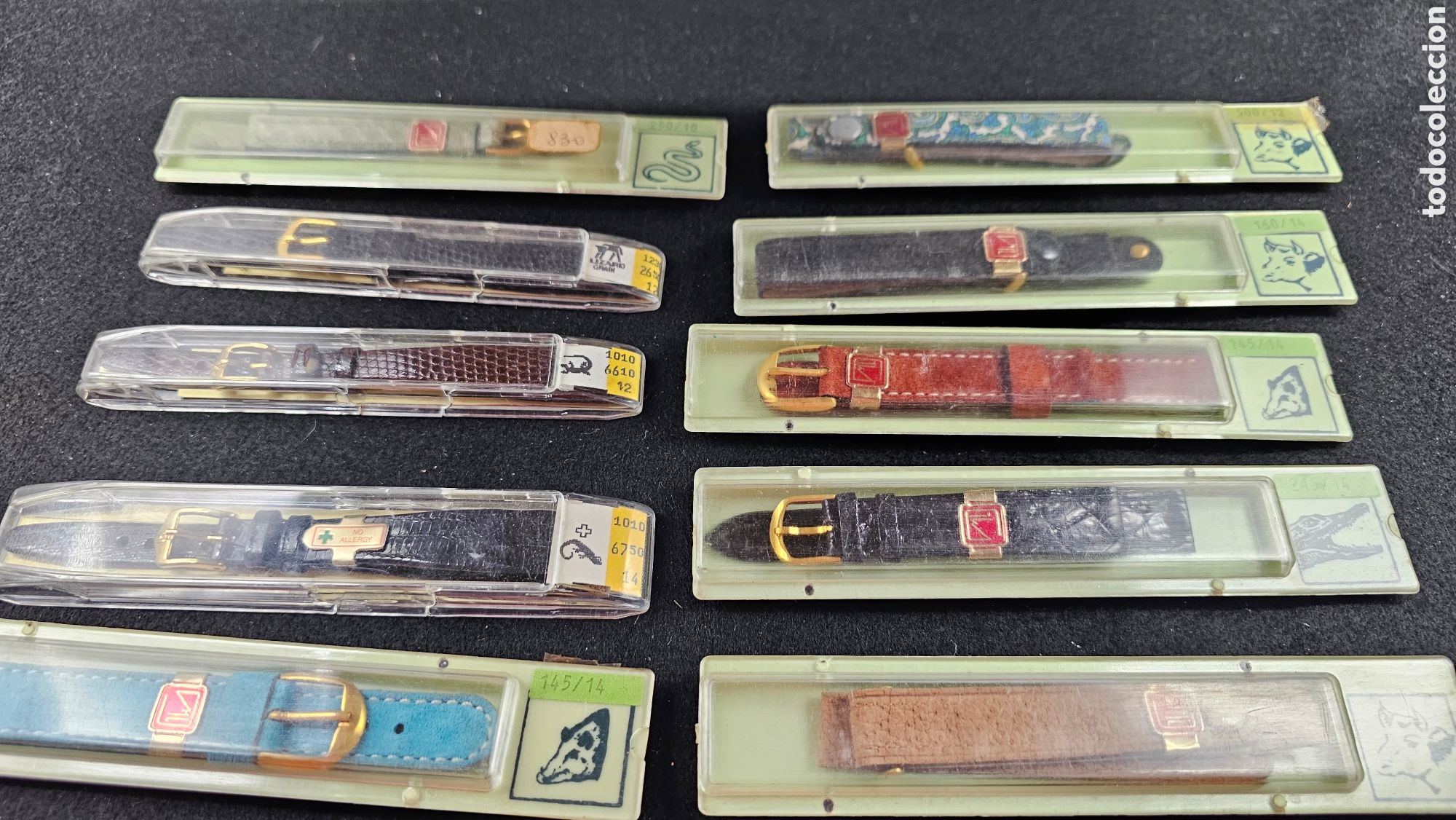 Recambios de relojes: ( 2 ) lote de 10 correas de piel para reloj a estrenar