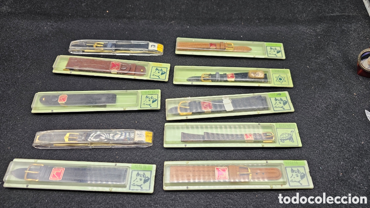 Recambios de relojes: ( 7 ) lote de 10 correas de piel antiguas a estrenar