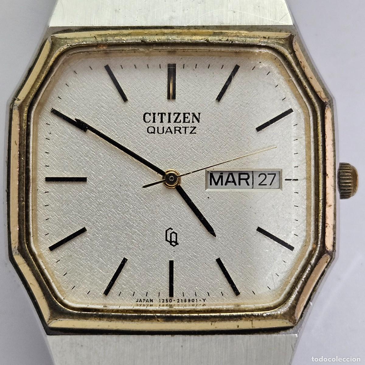 Pe&ccedil;as de reposi&ccedil;&atilde;o de rel&oacute;gios: RELOJ CITIZEN QUARTZ 1250A-JAPAN-CALENDARIO-CORREA ACERO-PARA REPARACI&Oacute;N PIEZAS O REPUESTOS