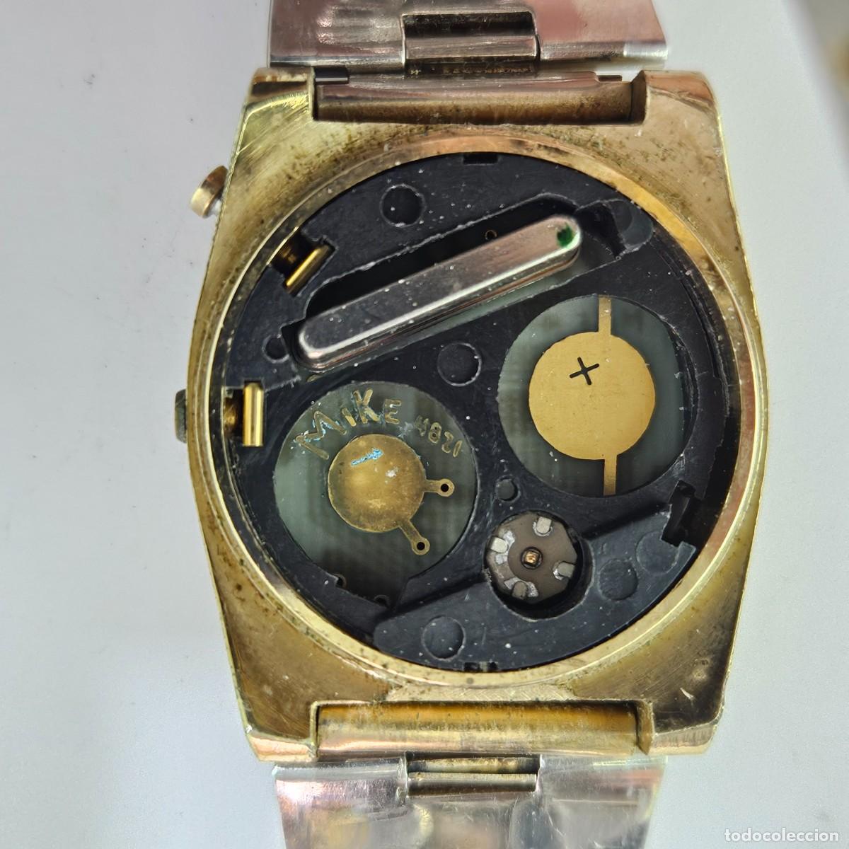 Pe&ccedil;as de reposi&ccedil;&atilde;o de rel&oacute;gios: RELOJ MIKE QUARTZ LED 48Z1-U.S.A-535213-CAJA CORREA ACERO-A&Ntilde;OS 70- PARA PIEZAS REPUESTOS O REPARACI&Oacute;