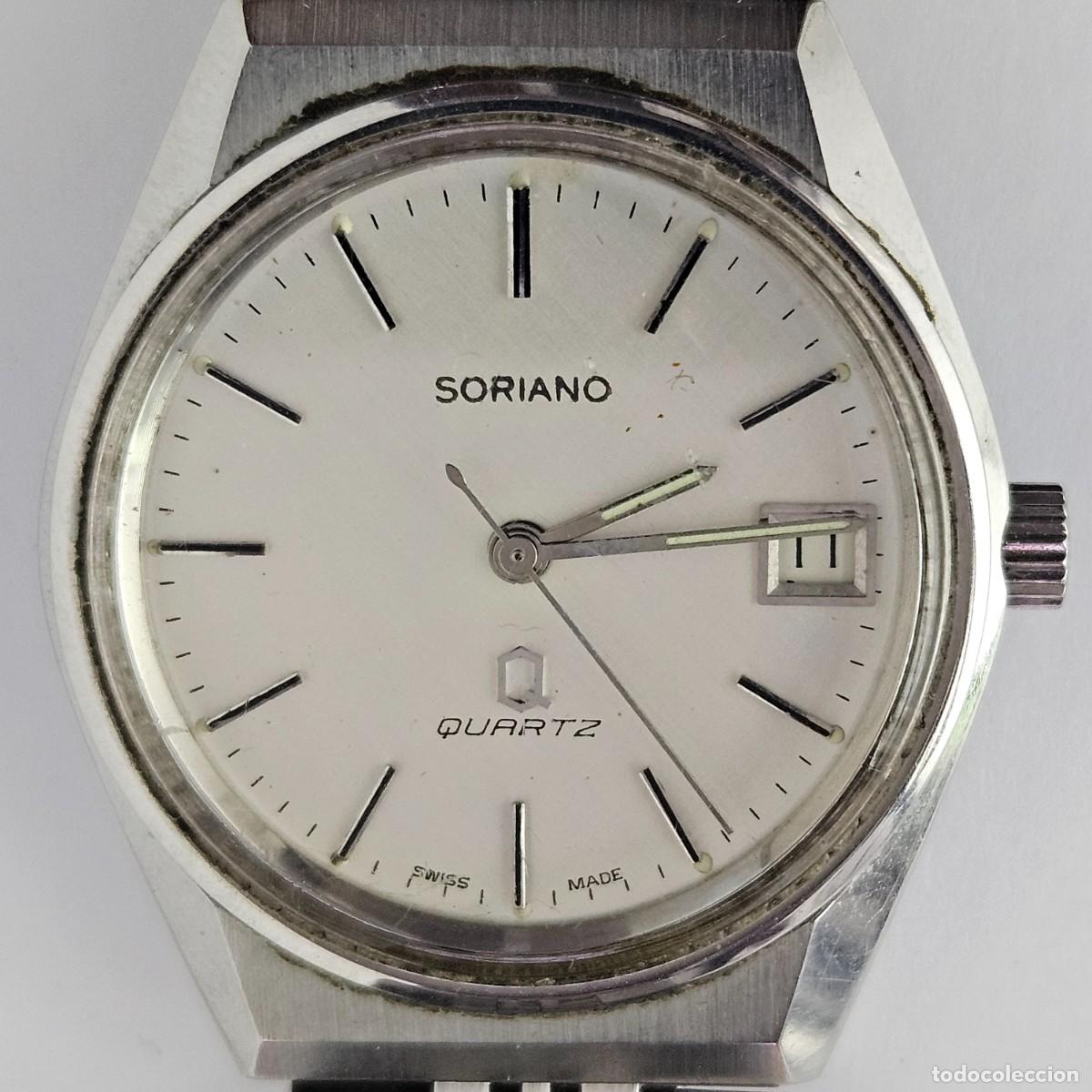 Ersatzteile f&uuml;r Uhren: RELOJ SORIANO QUARTZ-SWISS-SA-MB101-0052 Y-ACERO-CORREA-ESFERA CRISTAL PIEZAS REPUESTOS O REPARACI&Oacute;N